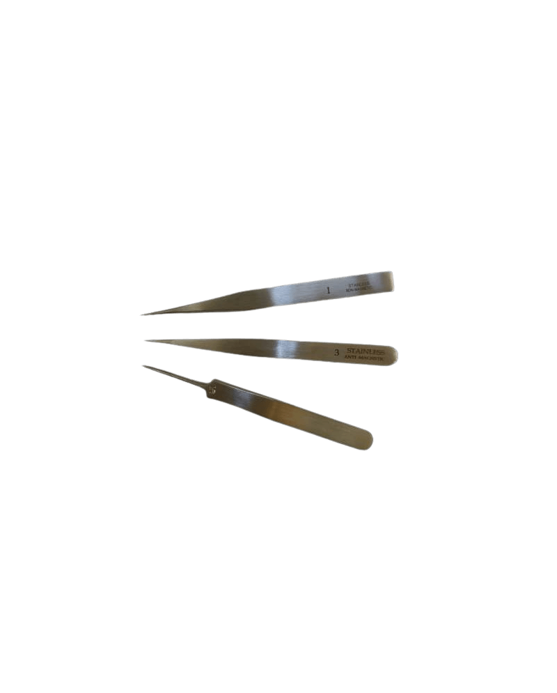 ECO – Assortiment de 3 brucelles N°1 N°3 N°5