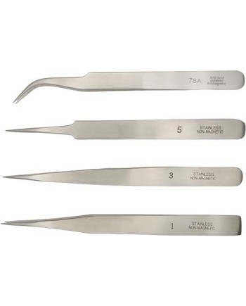 ECO – Assortiment de 4 brucelles N°1 N°3 N°5 N°7