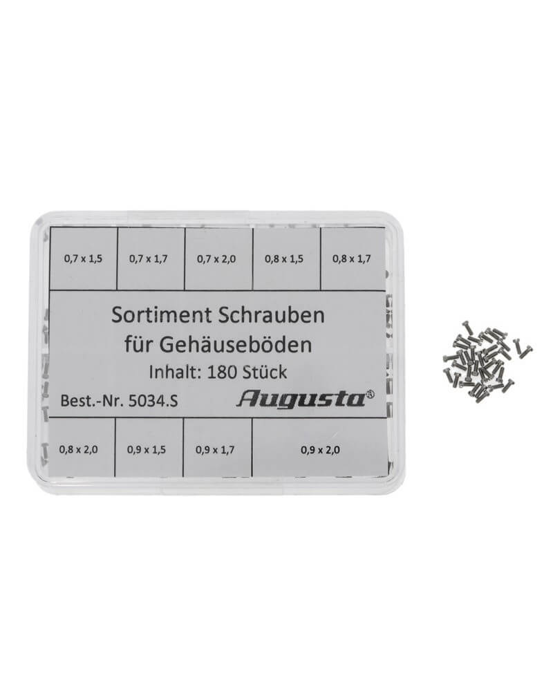 AUGUSTA – Assortiment 180 vis fonds boîtier montre fixation