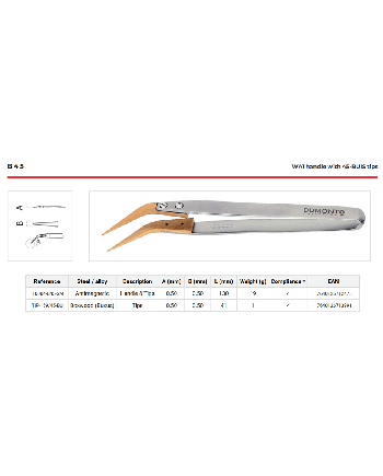 DUMONT – Brucelles d’horloger à pointes interchangeables en bois – Différentes formes