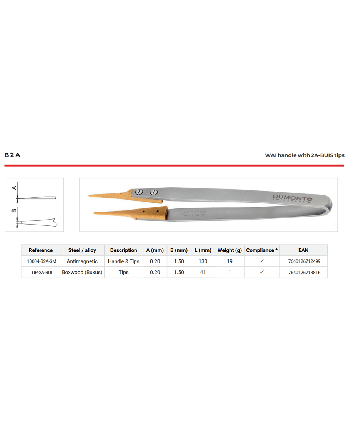 DUMONT – Brucelles d’horloger à pointes interchangeables en bois – Différentes formes