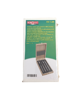 HOROTEC 12.389 - Coffret bois 4 brucelles mixtes