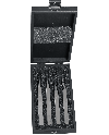 HOROTEC 12.383 - Coffret bois 4 brucelles acier 100
