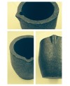 Creuset en graphite avec bec verseur haute température jusqu'à 1600 °C
