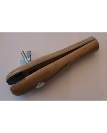 AUGUSTA – Étau main bois 160 mm mors cuir maintien doux