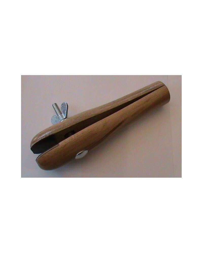 AUGUSTA – Étau main bois 160 mm mors cuir maintien doux