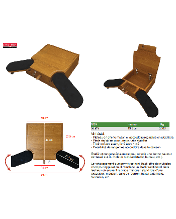 HOROTEC 24.071 - Mini établi horloger chêne réglable