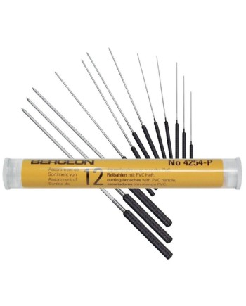 BERGEON 4254-P – Assortiment 12 équarrissoirs manches PVC