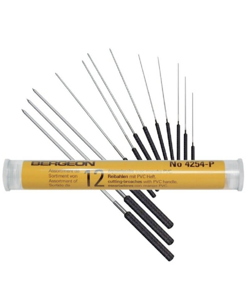 BERGEON 4254-P – Assortiment 12 équarrissoirs manches PVC