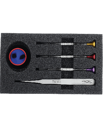 HOROTEC 98.018 - Kit outils loupe tournevis brucelles