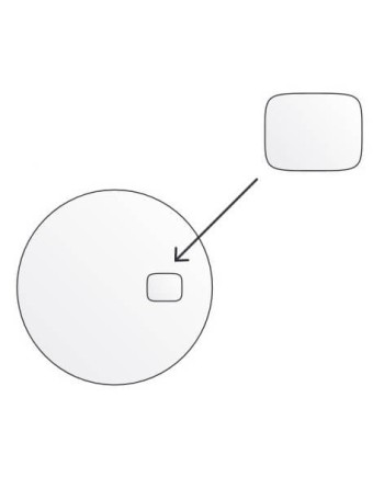 Loupe de calendrier, forme TV, en saphir