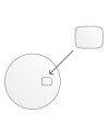 Loupe de calendrier, forme TV, en saphir