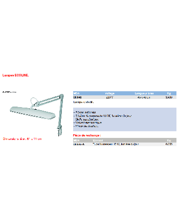 HOROTEC 00.646 - Lampe d’établi bras articulés