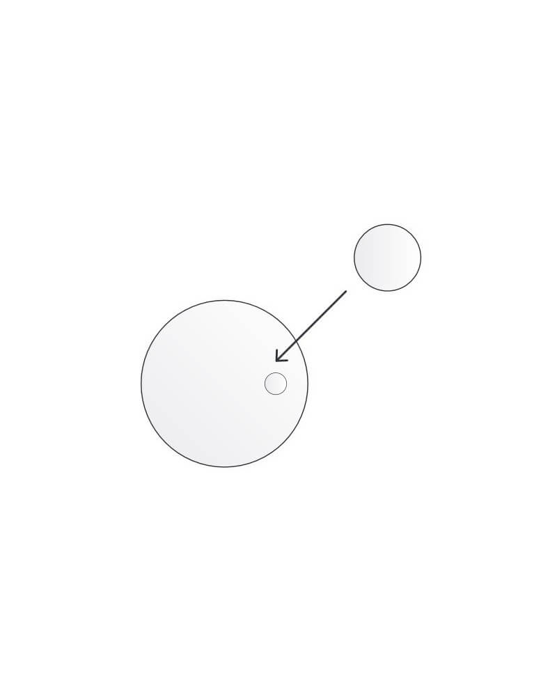 Loupe de calendrier, rond, en saphir
