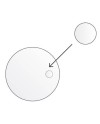 Loupe de calendrier, rond, en saphir