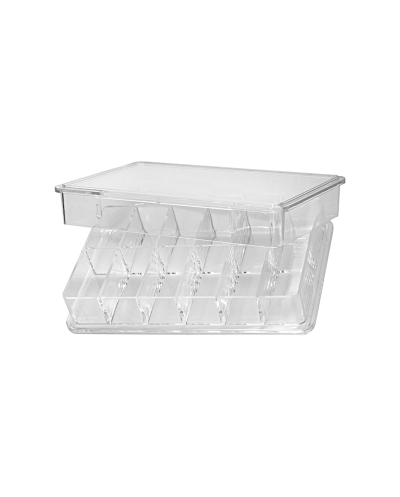 HOROTEC 17.516 - Boîte plastique compartimentée transparente