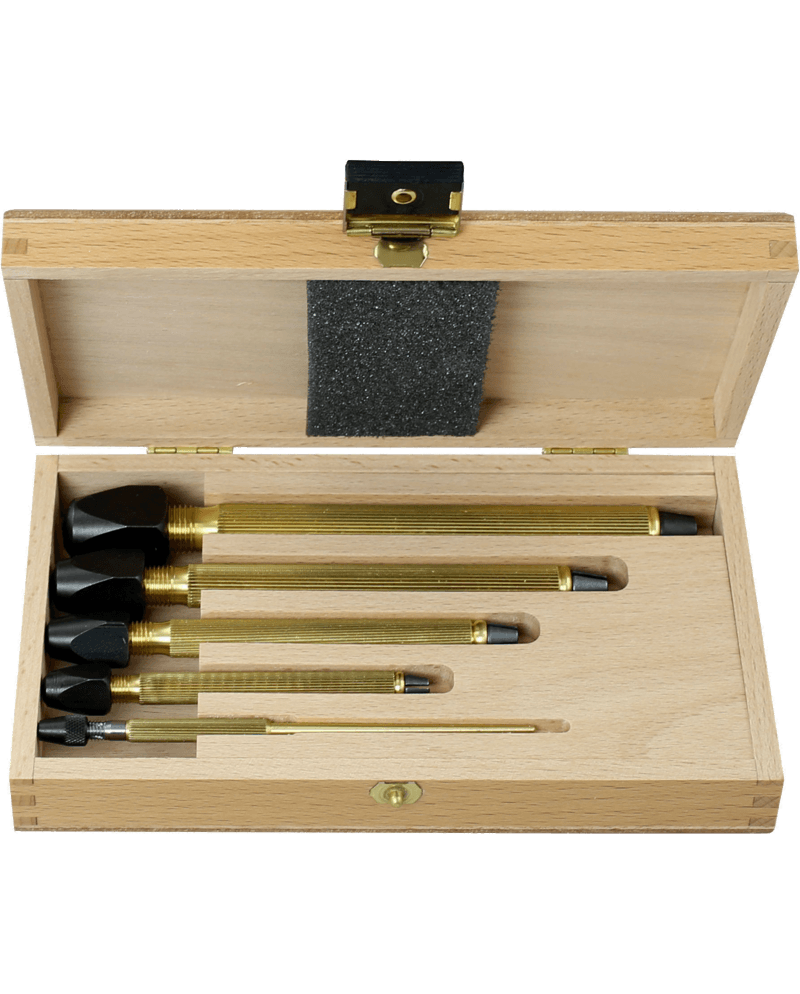 HOROTEC 02.027 - Coffret bois avec 5 mandrins
