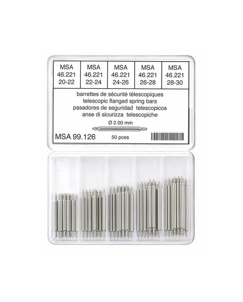 HOROTEC - Assortiment barrettes sécurité télescopiques