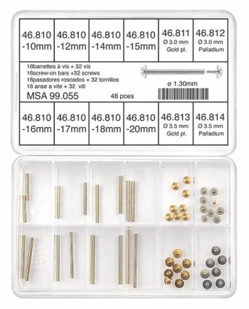 HOROTEC - Assortiment barrettes à vis maillechort