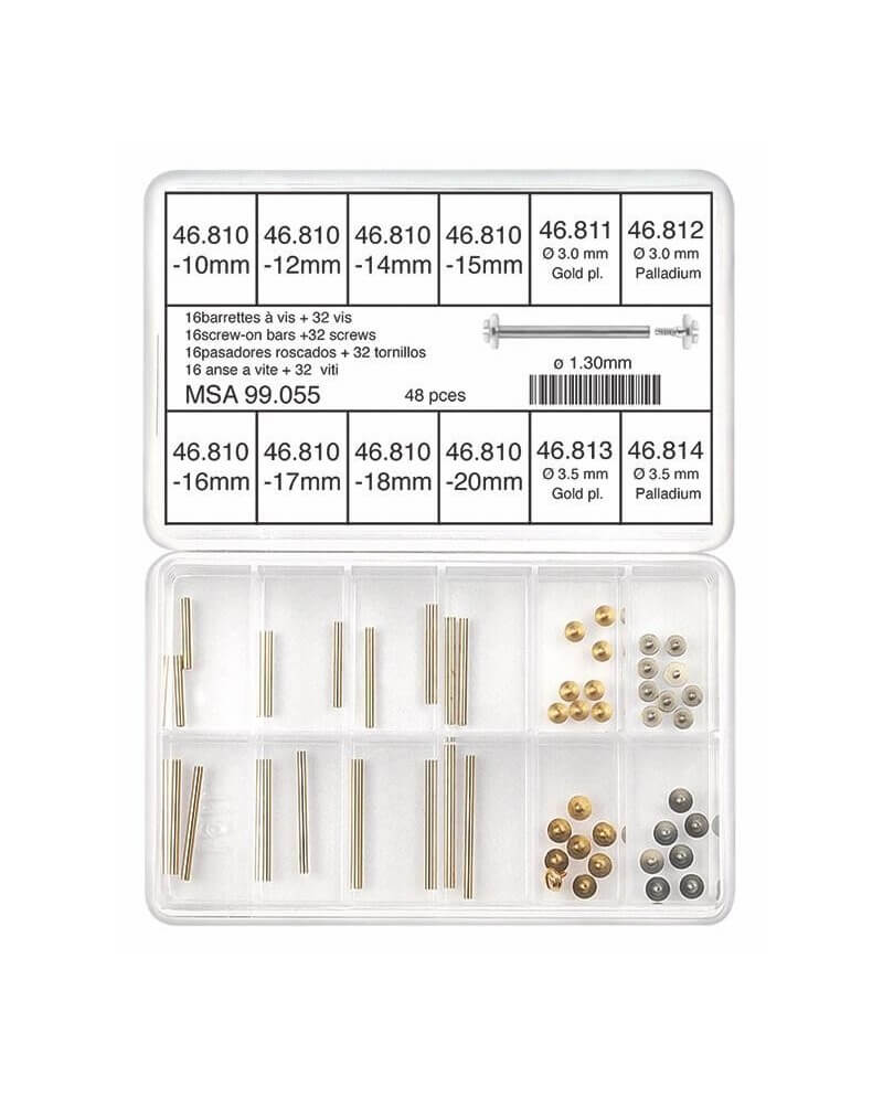 HOROTEC - Assortiment barrettes à vis maillechort