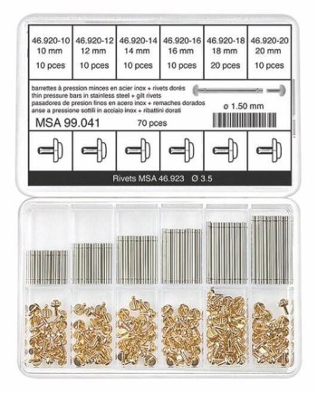 HOROTEC - Assortiment barrettes à pression montre