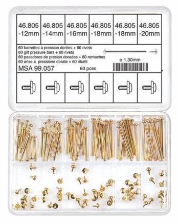 HOROTEC - Assortiment barrettes à pression montre