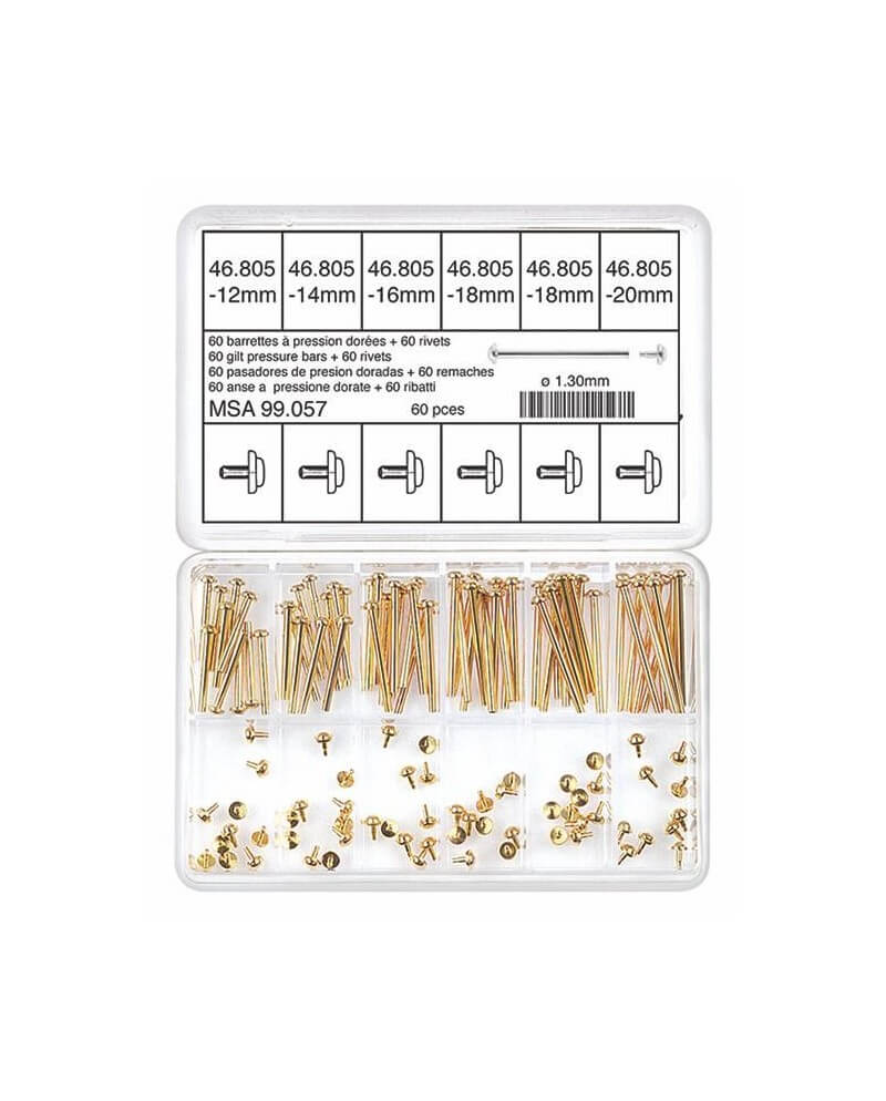 HOROTEC - Assortiment barrettes à pression montre