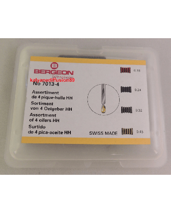 BERGEON 7013-4 – Assortiment 4 pique huile haute horlogerie