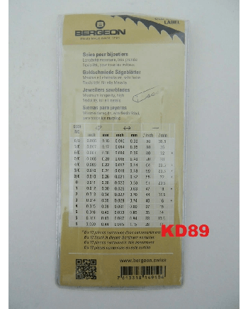 BERGEON 6651 ASS – Assortiment 72 lames scie découpe fine