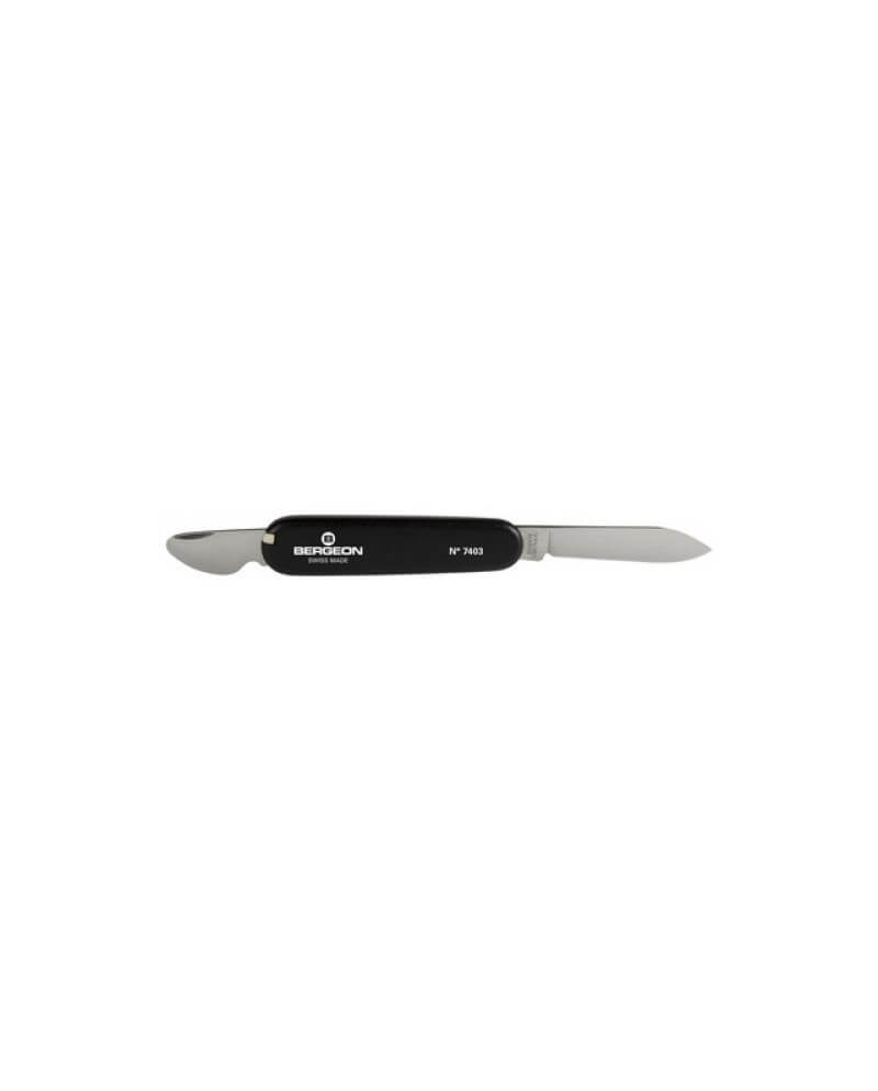 BERGEON 7403 – Canif ouvre boîte acier inox