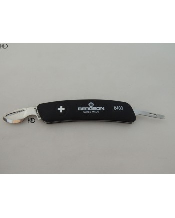 BERGEON 8403 – Canif ouvre boîte avec barrette