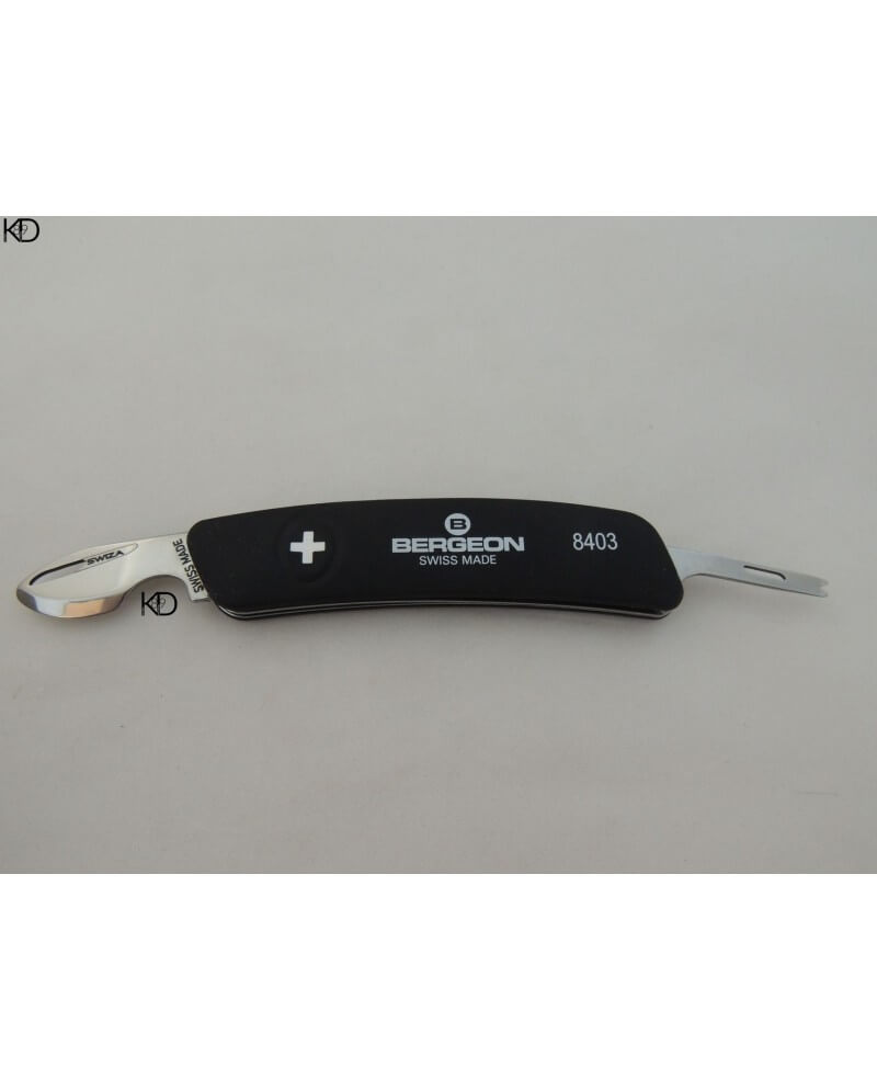 BERGEON 8403 – Canif ouvre boîte avec barrette