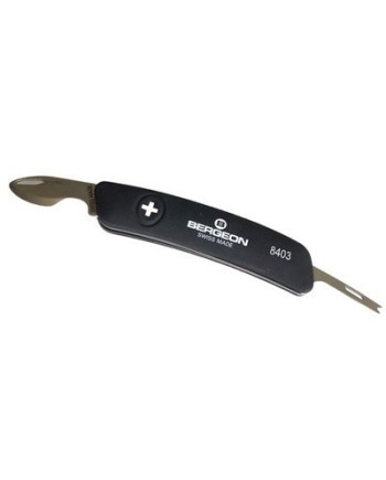 BERGEON 8403 – Canif ouvre boîte avec barrette