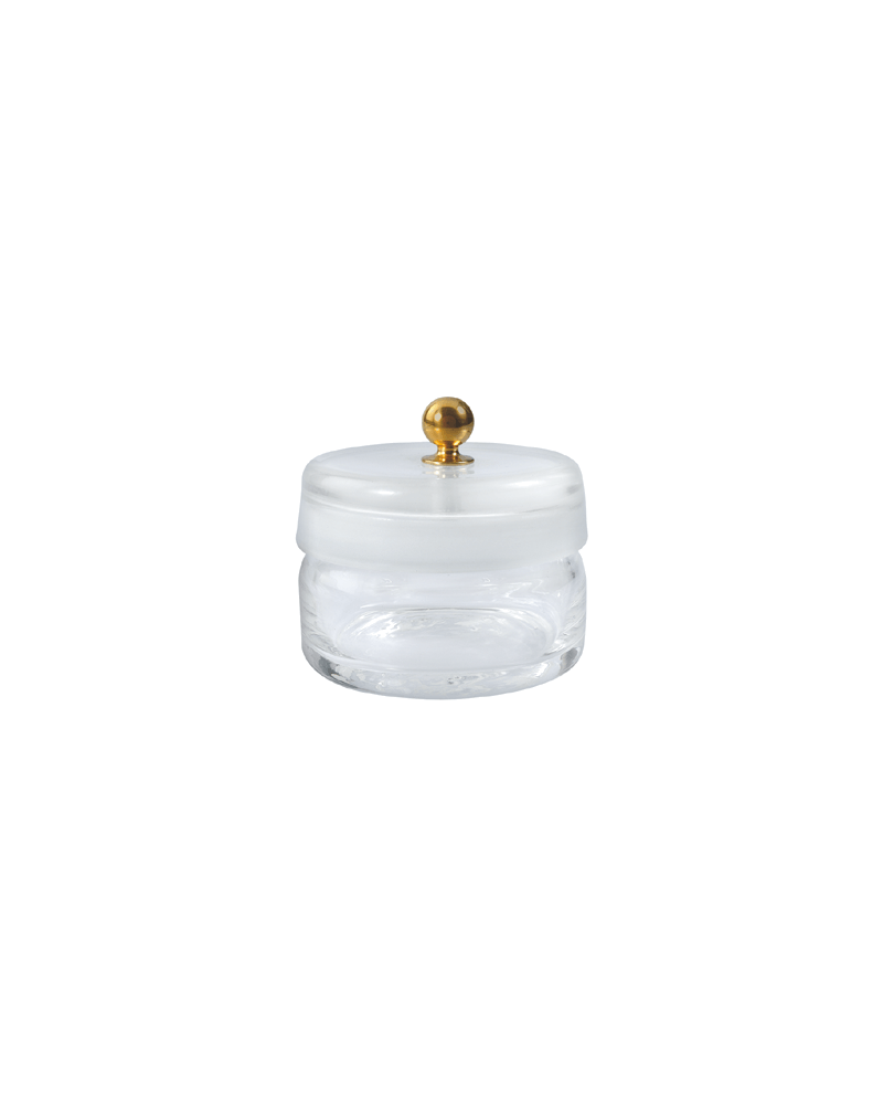 HOROTEC - Benzinier verre avec bouton laiton