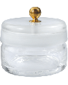 HOROTEC - Benzinier verre avec bouton laiton