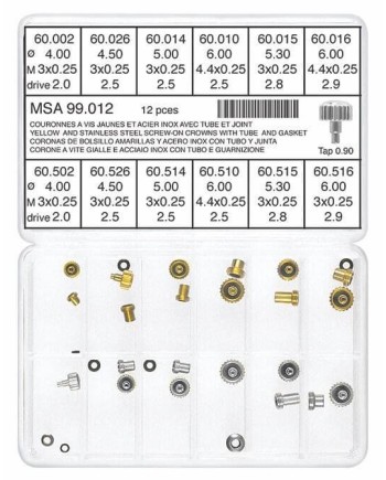 HOROTEC - Assortiment couronnes à vis pour montre