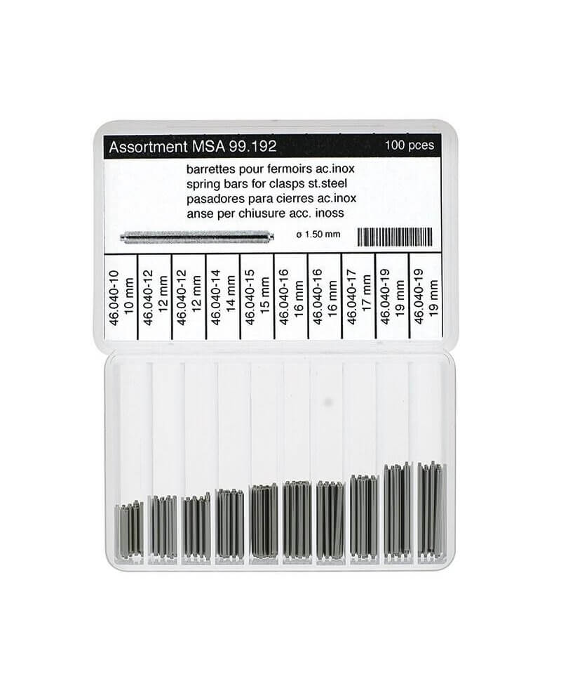 HOROTEC - Assortiment barrettes fermoirs acier inox
