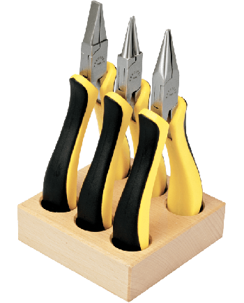 HOROTEC 11.804 - Assortiment 3 pinces sur socle