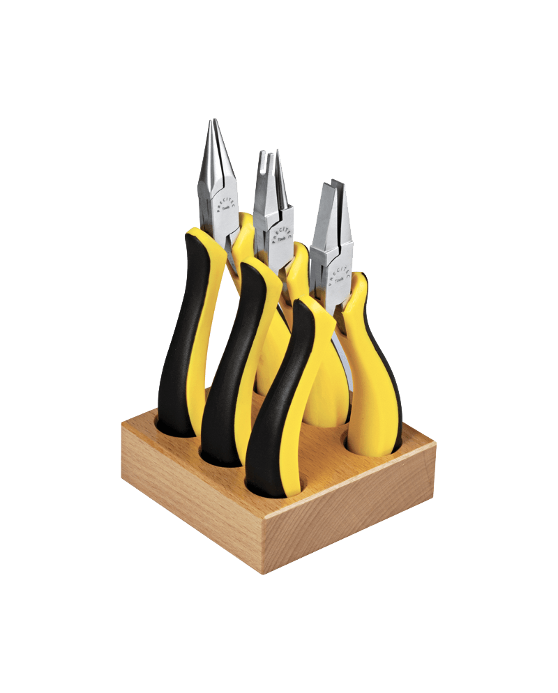 HOROTEC 11.813 - Assortiment 3 pinces sur socle