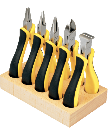 HOROTEC 11.832 - Assortiment 5 pinces sur socle