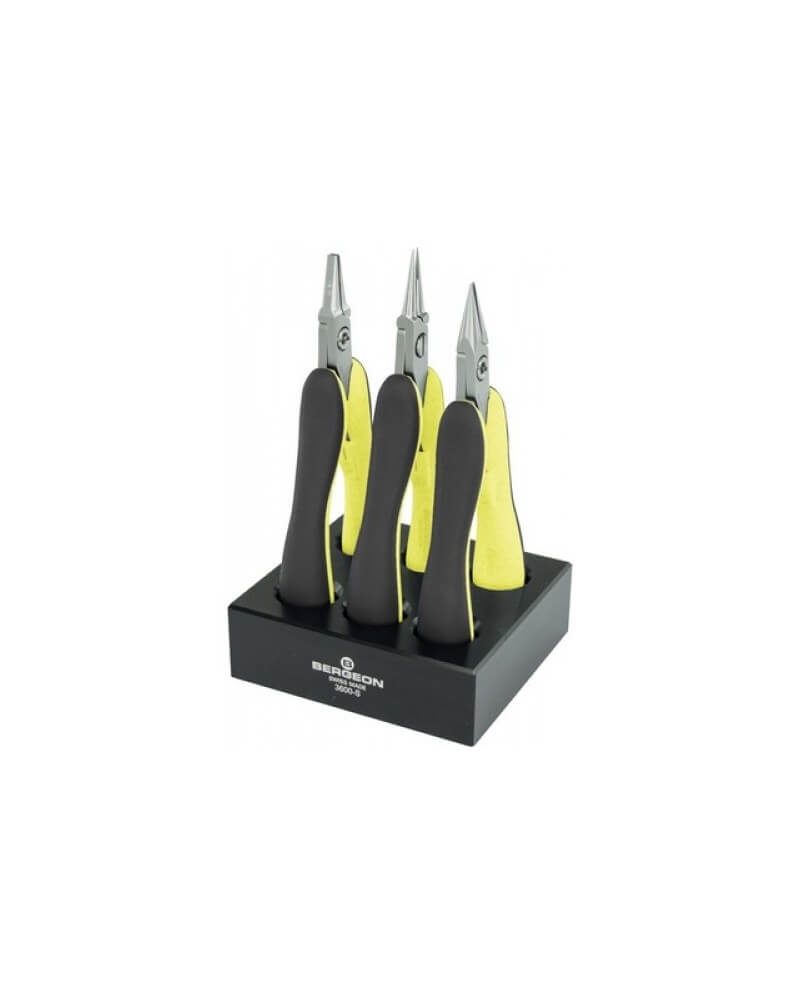 BERGEON 3630-D – Set 3 pinces support atelier