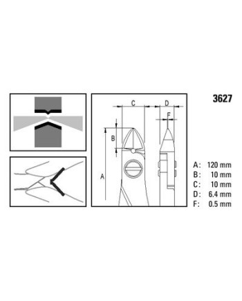 BERGEON 3627 – Pince coupante flush antistatique