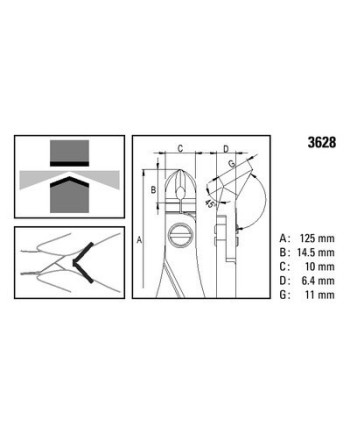 BERGEON 3628 – Pince inclinée full flush ESD