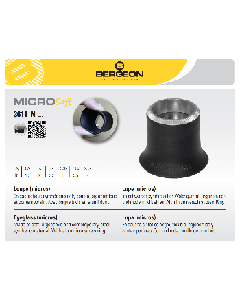 BERGEON 3611 – Loupe horloger caoutchouc alu