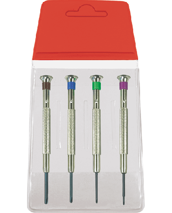 HOROTEC 01.400-A – Assortiment 4 tournevis fixes