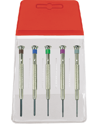 HOROTEC 01.400-B – Assortiment 5 tournevis fixes