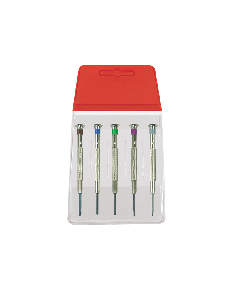 HOROTEC 01.400-B – Assortiment 5 tournevis fixes