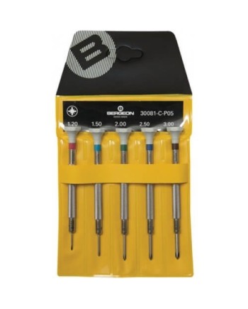 bergeon-30081-c-p05-assortiment-de-5-tournevis-cruciformes-ergonomiques