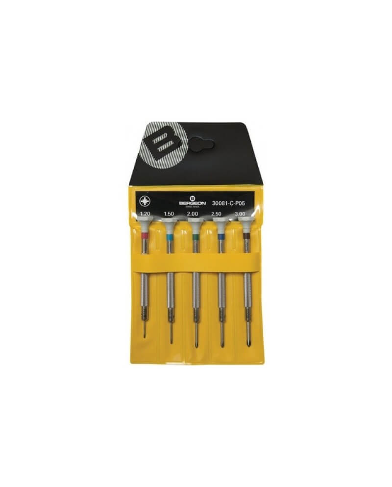 bergeon-30081-c-p05-assortiment-de-5-tournevis-cruciformes-ergonomiques