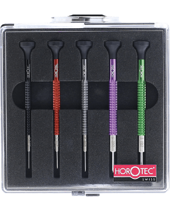 HOROTEC 01.020-B – Assortiment 5 tournevis alu